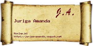 Juriga Amanda névjegykártya